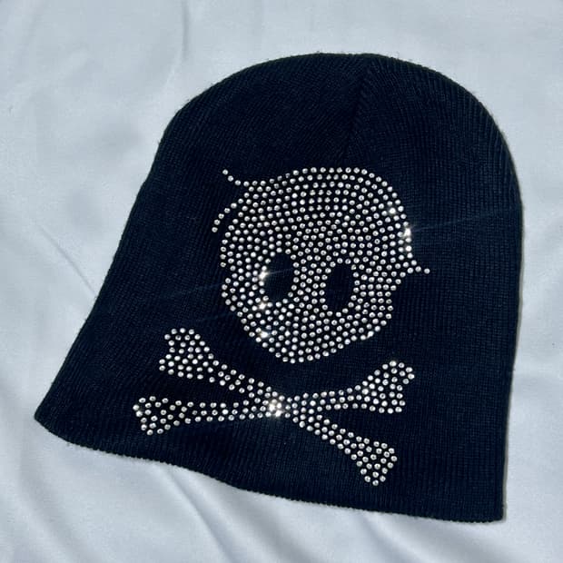 vintage skull beanie 빈티지 스컬 비니