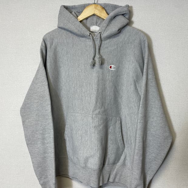 챔피온 리버스위브 그레이 후드