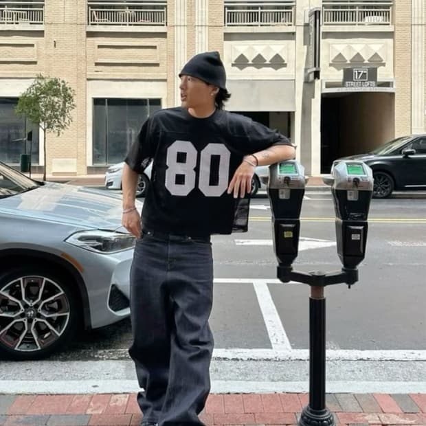 스투시 팀 80 져지 블랙 s