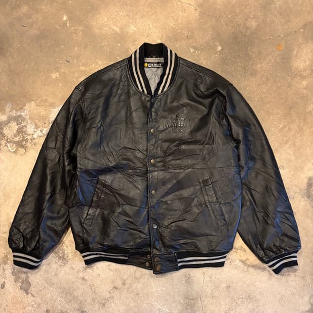 산토리 말츠 레더 바시티 자켓