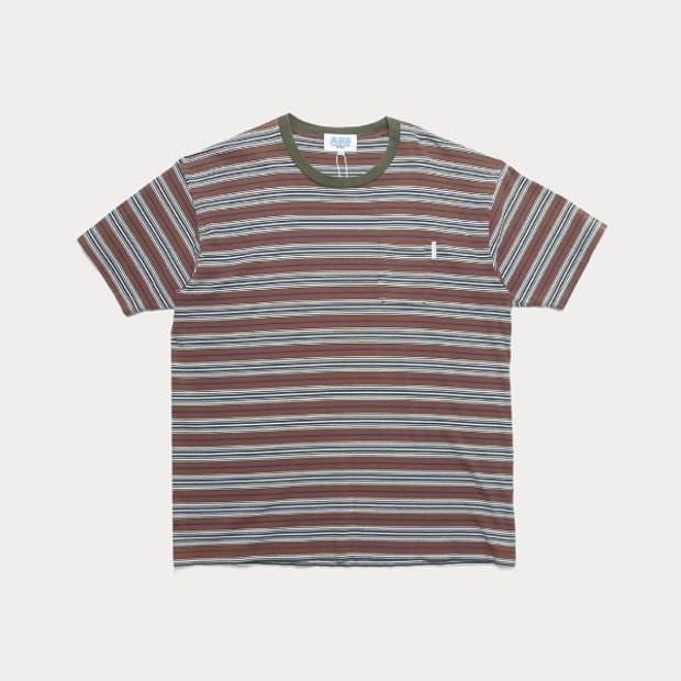 APPLE BUTTER STORE stripe pocket T