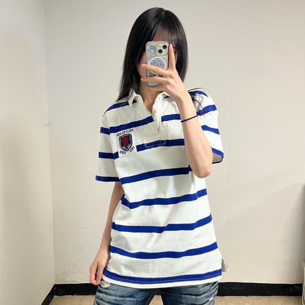 Polo Ralph Lauren Blue Stripe Rugby tee