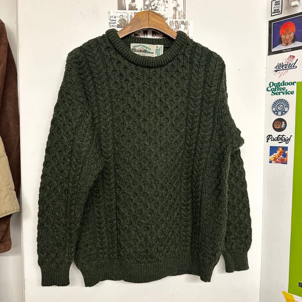 아란 크래프크 피셔맨 울 스웨터