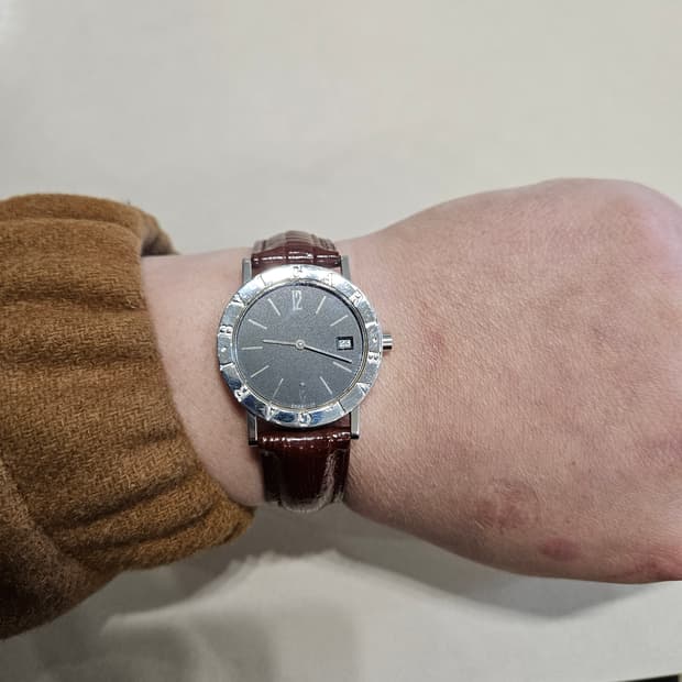 불가리 시계 bb33 브라운 가죽줄 쿼츠