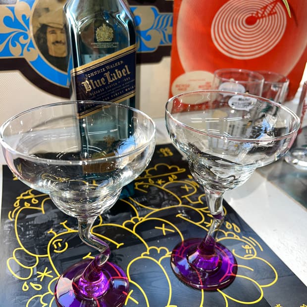 90s Libbey Z twist Stem Margarita Glass