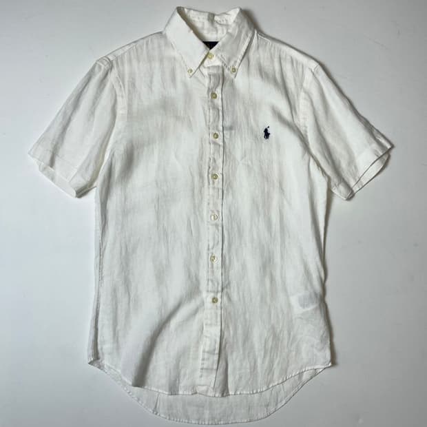 폴로 랄프로렌 슬림핏 포니 린넨 반팔 셔츠 PN9459