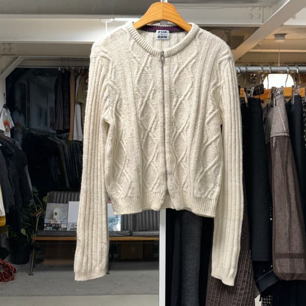 아이스버그 진스 집업 니트