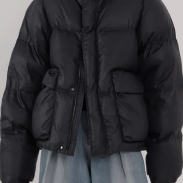 트리밍버드 글로우 하이넥 패딩 차콜