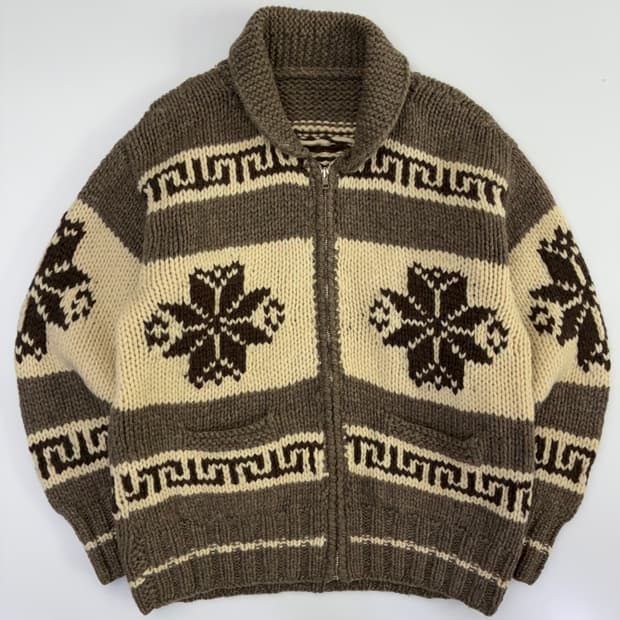 Vintage 90's 핸드메이드 코위찬 스웨터