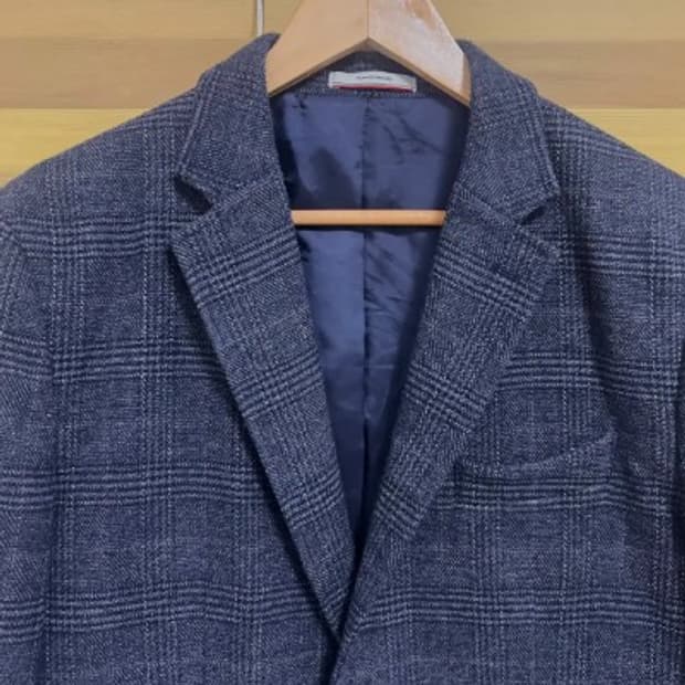 프랑코페라로 남성 네이비체크자켓 100