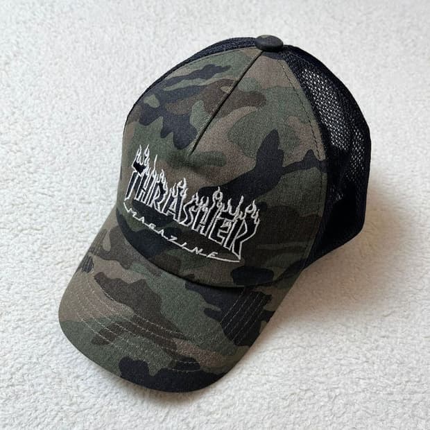 트레셔 25FW 메쉬 코튼 5각 볼캡 카모 A1777