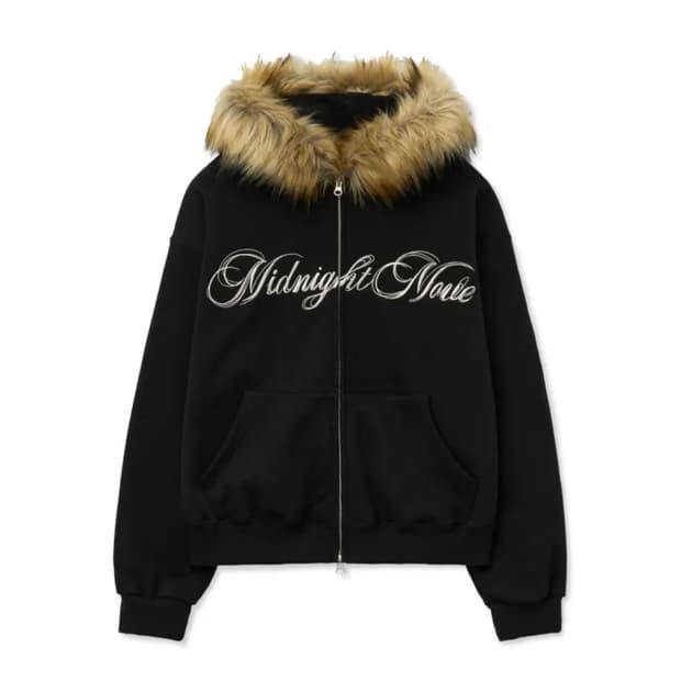미드나잇 무브 hair hood zip up(black)
