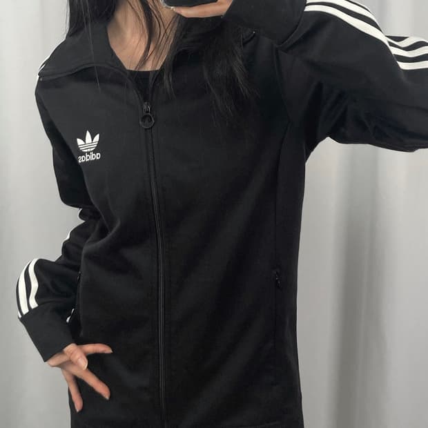 아디다스 블랙 유로파 트랙탑 져지