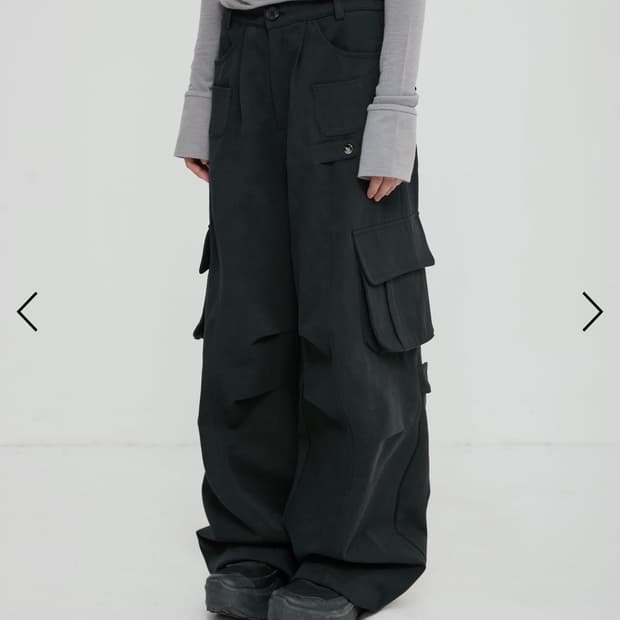 (무배)플레어업 Wide Cargo Pants (FL-262_Black)