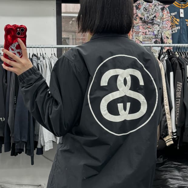 스투시 더블링크 퀄팅 코치자켓