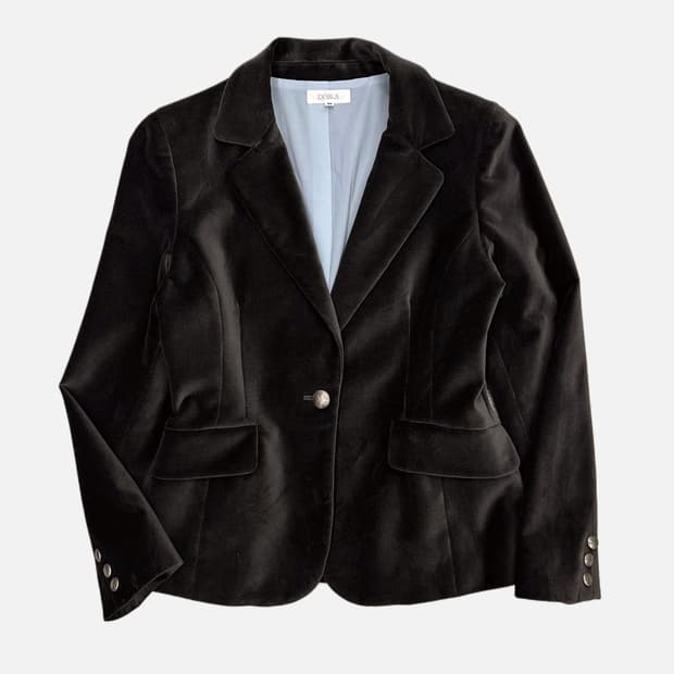 brown velvet blazer jacket