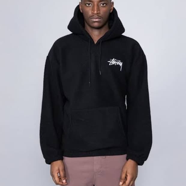 [XL]스투시 브론손 후리스 후디 블랙