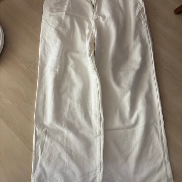 코스 코튼팬츠 화이트