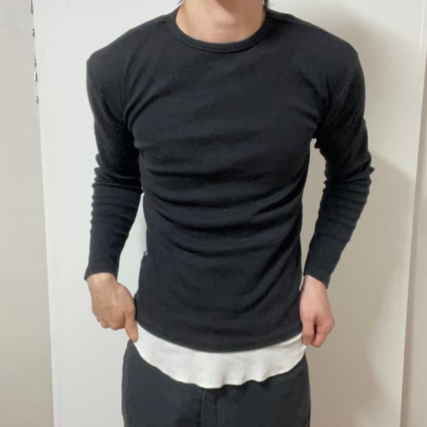 AVIREX RIBBED KNIT LONG SLEEVE