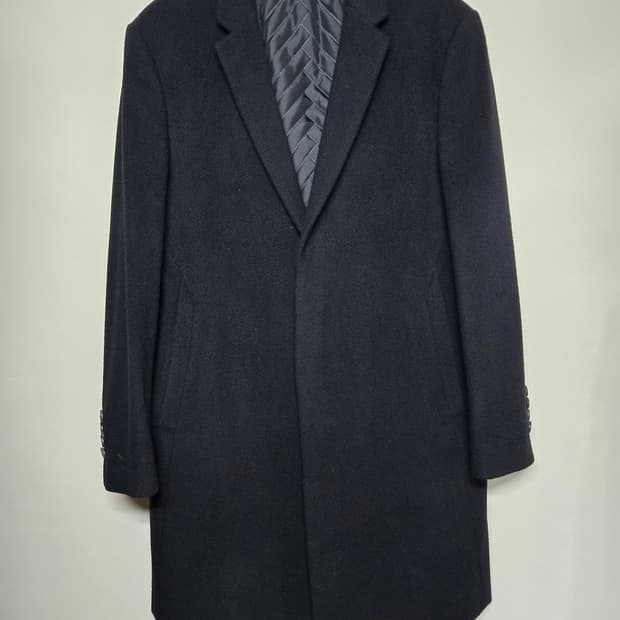 ZIOZIA 지오지아  캐시미어 블렌드 블랙 코트 110