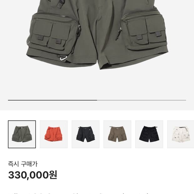 나이키 ACG 카고 쇼츠 세쿼이아 색상 XL