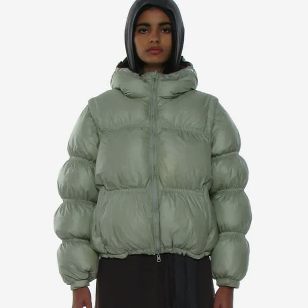 파르티멘토 우먼 리버시블 후디드 패딩