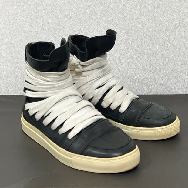 크리스 반 아쉐 11FW 끈칭칭 하이탑 스니커즈 블랙