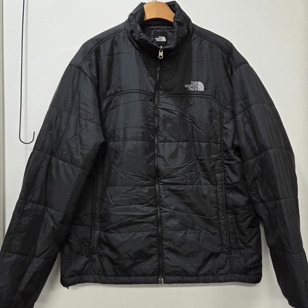 노스페이스 1211-3 블랙 폴리 패딩 점퍼 내피겸용 110