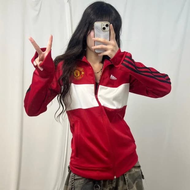Adidas red Manchester United jersey