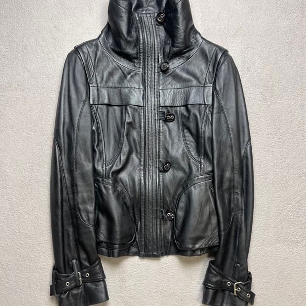 [77] 여성 하이넥 레더자켓 - 양가죽자켓 