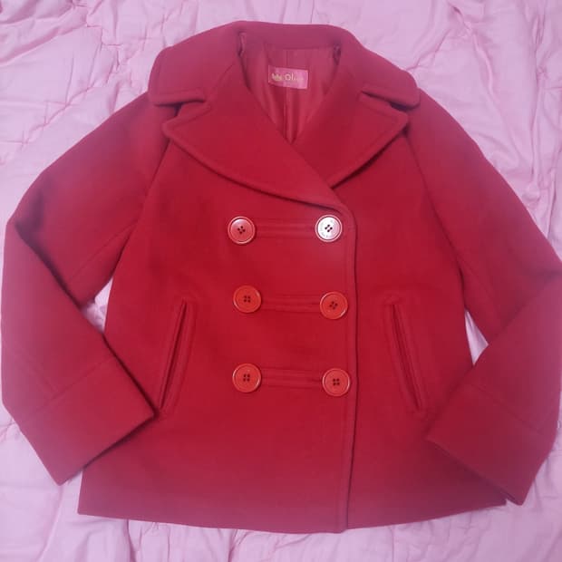 급처상태좋음!올리브데올리브 프라다느낌 귀요미자켓코트 레니본,럭키슈에뜨st