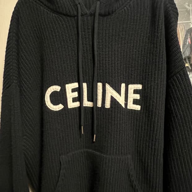 (정품) 셀린느 리브드 울 후드 스웨터 xs(100-105)
