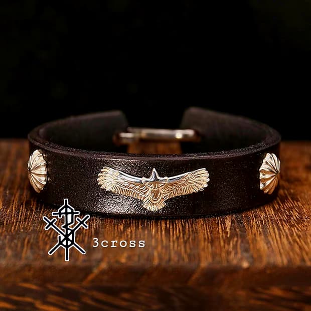 3cross egle silver925navajo bracelets