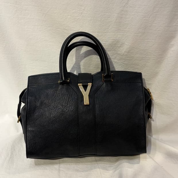 입생로랑 카바시크 블랙 레더 토트백 가방