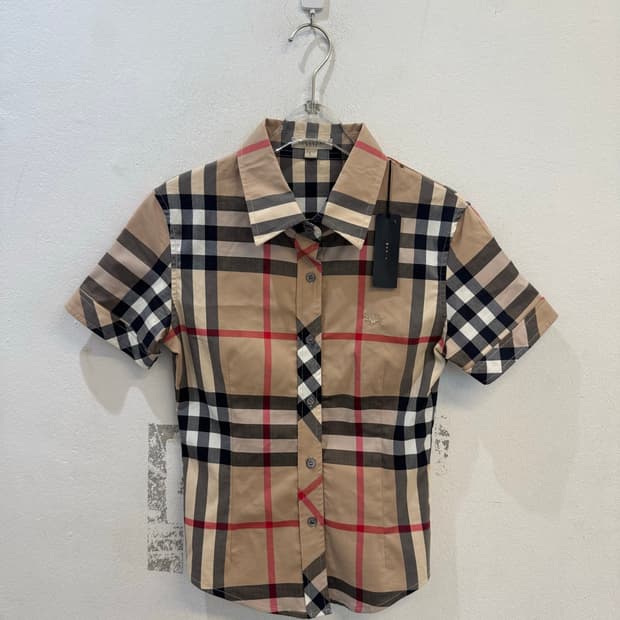 Burberry check pattern Short shirt