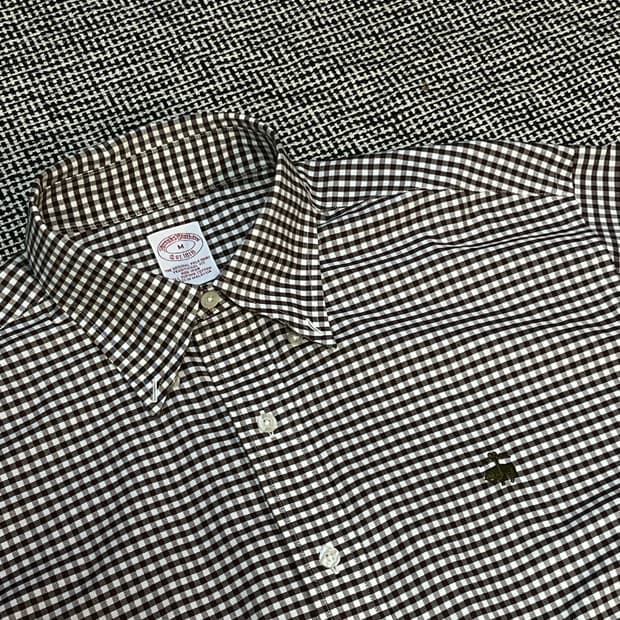 브룩스브라더스 깅엄 체크 셔츠