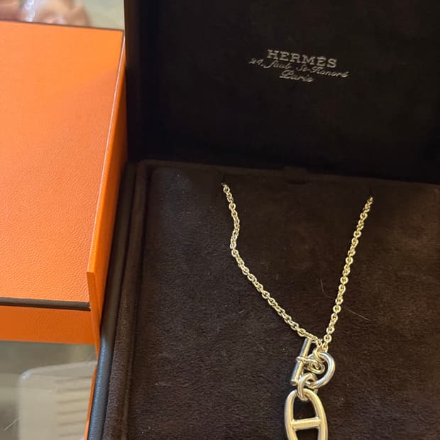 에르메스 샹달 실버 목걸이