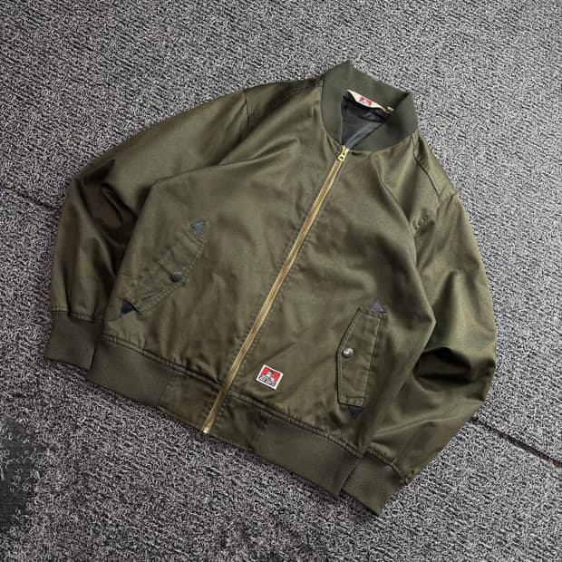 벤 데이비스 카키 플라이트 봄버 자켓 3382