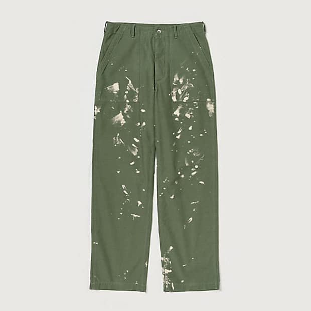 AURALEE WASHED BAGGY SATIN BAKER PANTS