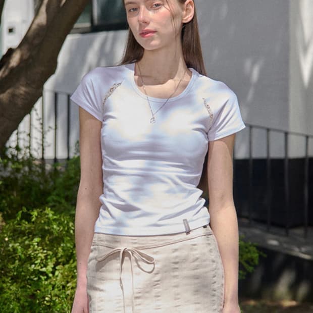 벨리아르 LACE HALF TEE-WHITE