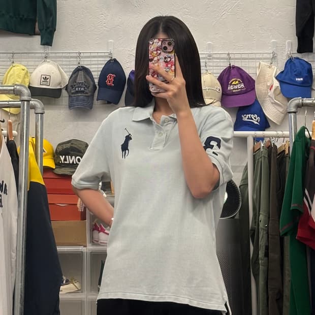 폴로 랄프로렌 스카이블루 빅포니 Pk 카라 반팔티 M 추천