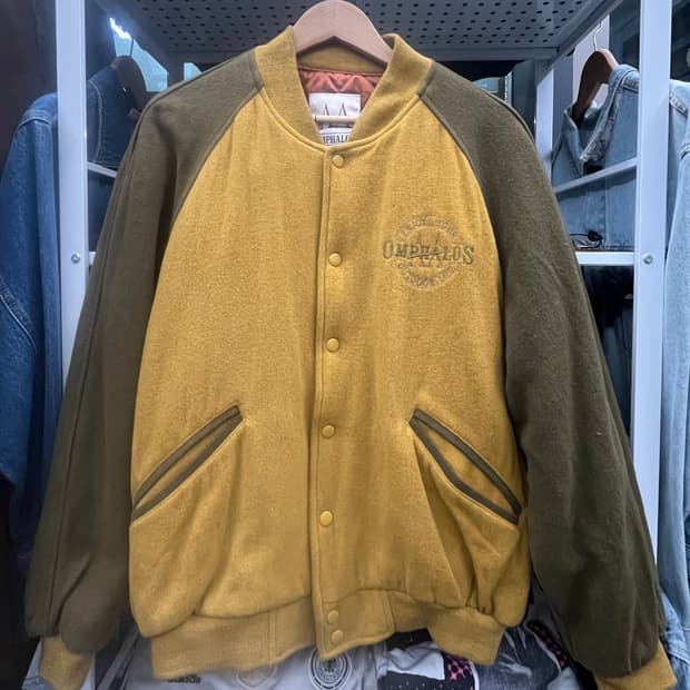 90s 옴팔로스 야구 점퍼 배색 자켓