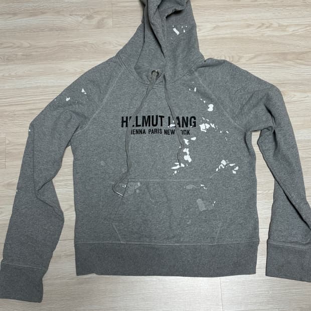 HELMUT LANG 페인트 스플래터 후드티 남녀공용