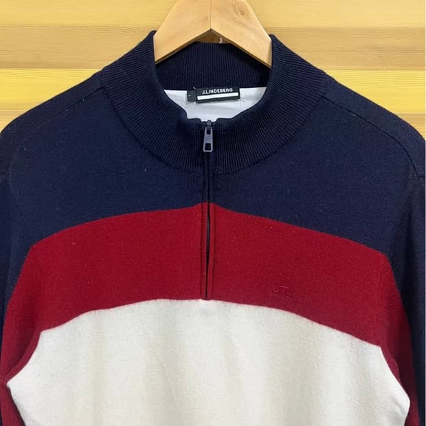 제이린드버그 남성 울방풍반집업니트 L