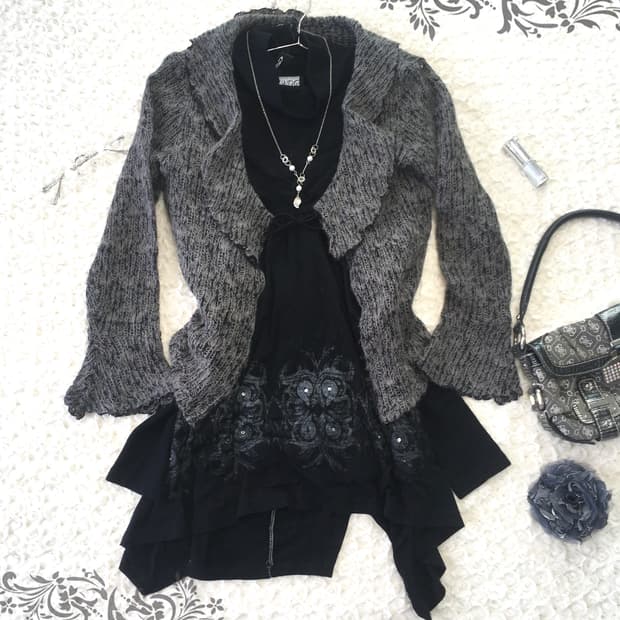 Set)그런지 페어리 가디건+세실맥비 오리엔탈 원피스 + 울니트