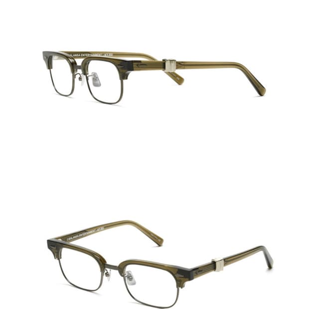 발란사 X 어크루 비디오 안경 카키/건메탈 새제품 