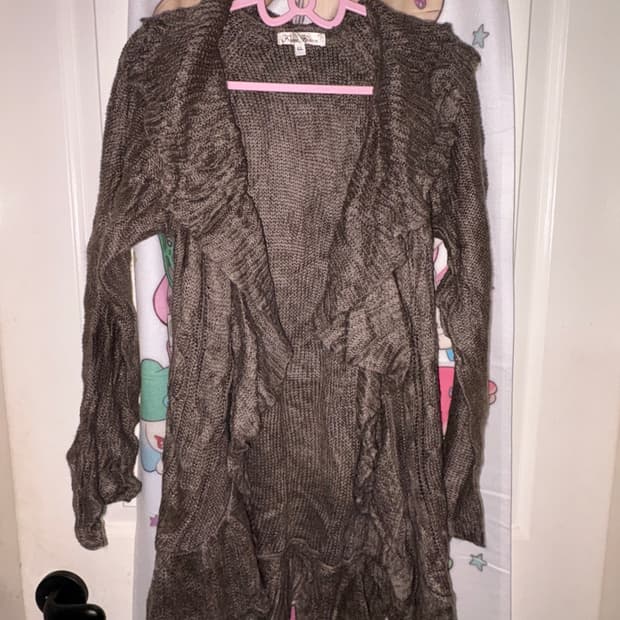 [frame frame]빈티지 브라운 레이스 페어리 그런지 모리 가디건