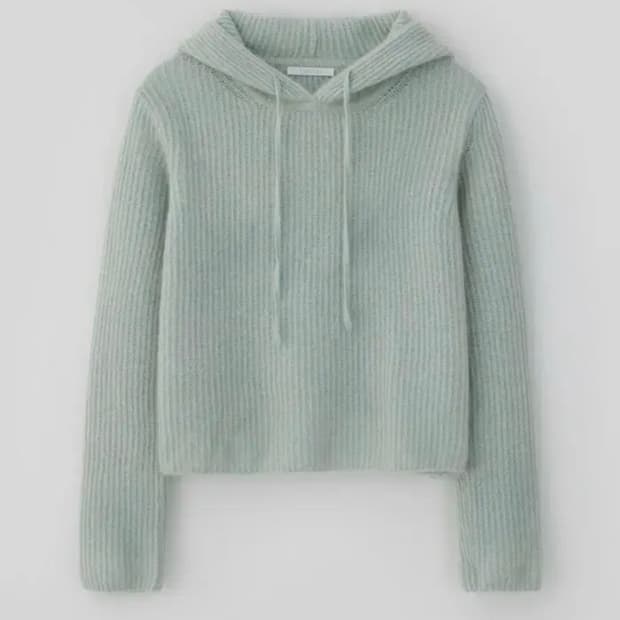 새상품_ 타낫 Cozy rib knit hoodie 코지 립 니트 후디