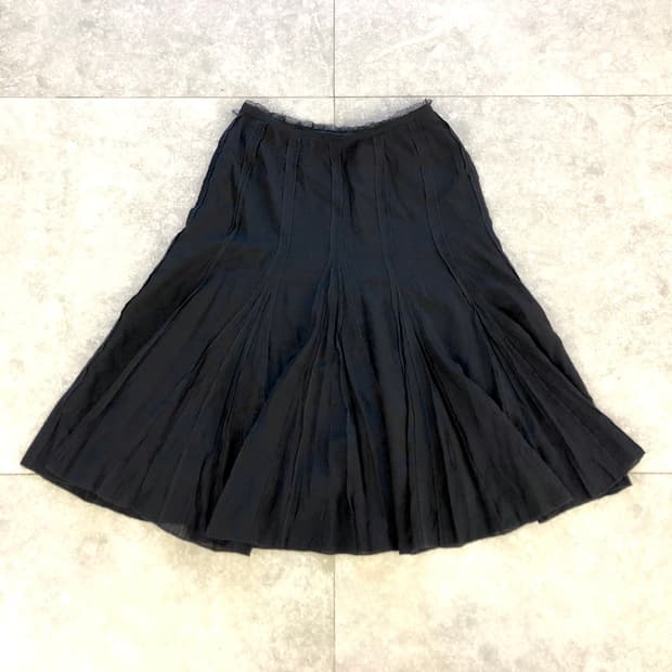 Sonia Rykiel 레이온 블랙 패널 스커트