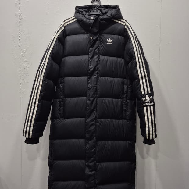 아디다스 덕다운 삼선 롱패딩 남성 95사이즈